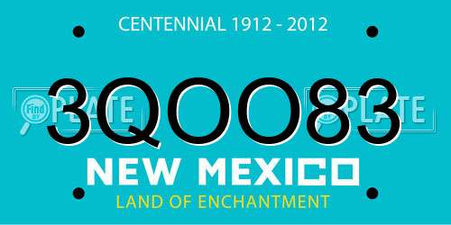 3QOO83 New Mexico License Plate