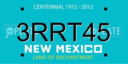 3RRT45 New Mexico License Plate