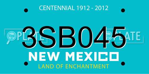 3SB045 New Mexico License Plate