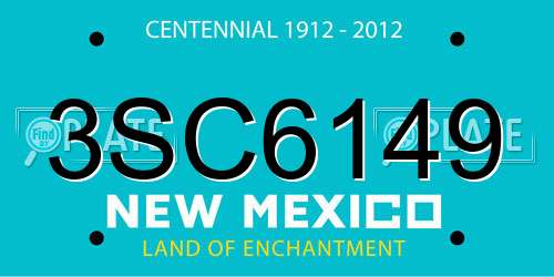 3SC6149 New Mexico License Plate