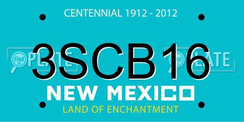 3SCB16 New Mexico License Plate