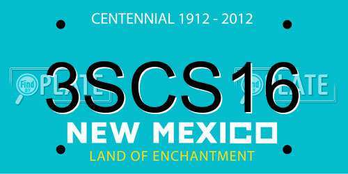 3SCS16 New Mexico License Plate