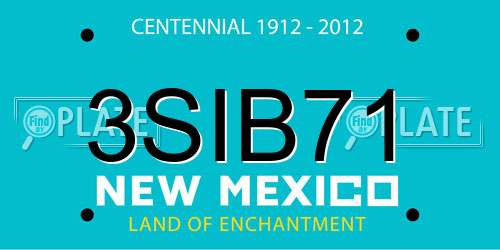 3SIB71 New Mexico License Plate