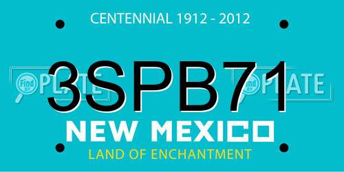 3SPB71 New Mexico License Plate