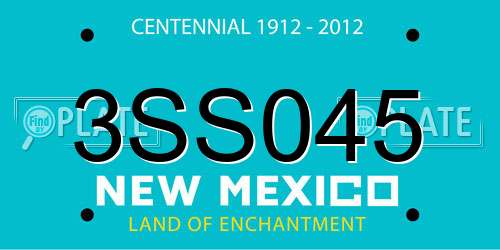 3SS045 New Mexico License Plate