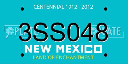 3SS048 New Mexico License Plate