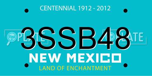 3SSB48 New Mexico License Plate