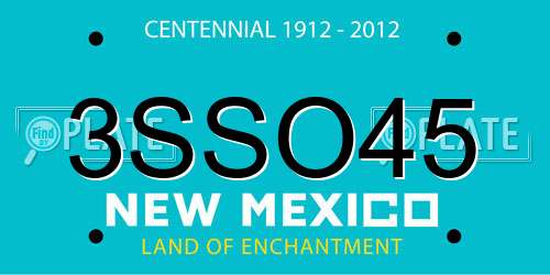 3SSO45 New Mexico License Plate