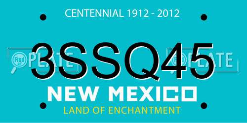 3SSQ45 New Mexico License Plate
