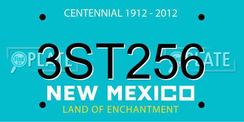 3ST256 New Mexico License Plate