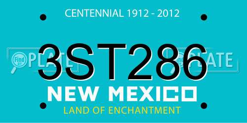 3ST286 New Mexico License Plate