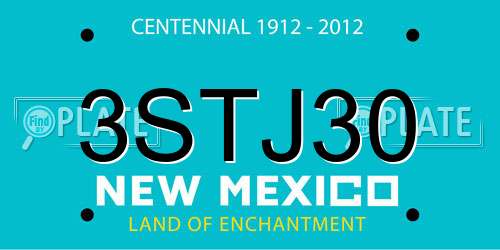 3STJ30 New Mexico License Plate