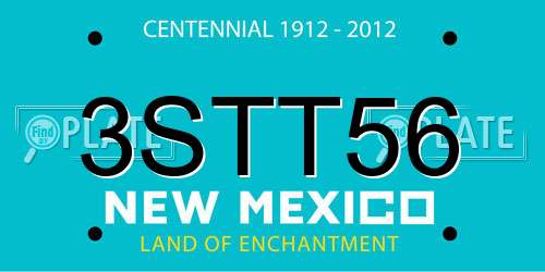 3STT56 New Mexico License Plate