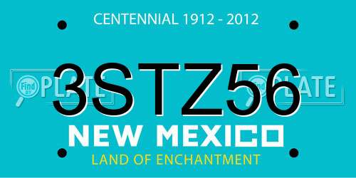3STZ56 New Mexico License Plate