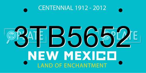 3TB5652 New Mexico License Plate