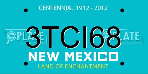 3TCI68 New Mexico License Plate