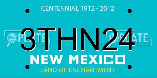 3THN24 New Mexico License Plate