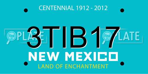 3TIB17 New Mexico License Plate