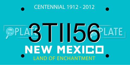 3TII56 New Mexico License Plate