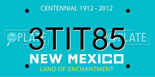 3TIT85 New Mexico License Plate