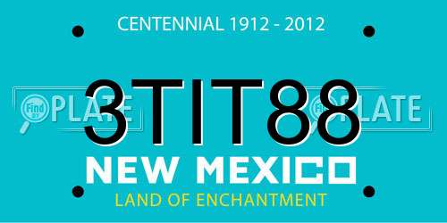 3TIT88 New Mexico License Plate