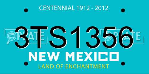3TS1356 New Mexico License Plate
