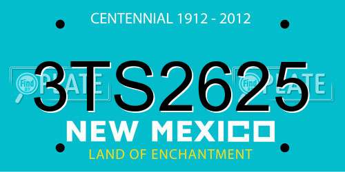 3TS2625 New Mexico License Plate