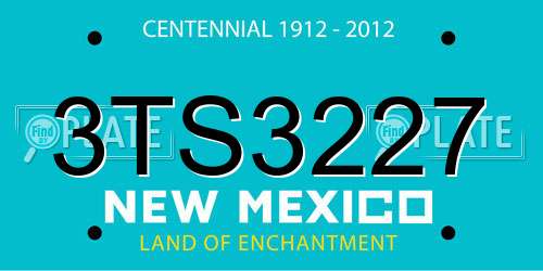 3TS3227 New Mexico License Plate