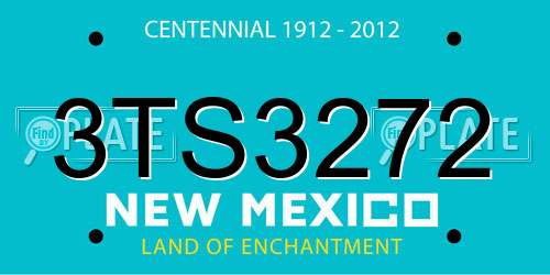 3TS3272 New Mexico License Plate