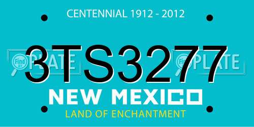 3TS3277 New Mexico License Plate