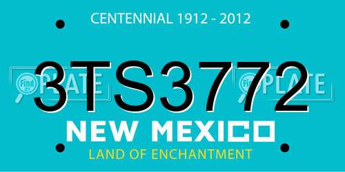 3TS3772 New Mexico License Plate