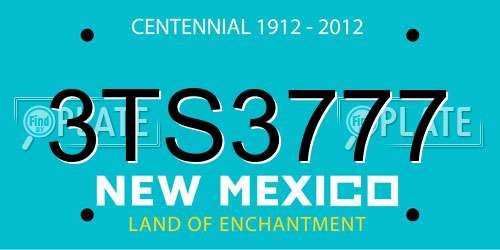 3TS3777 New Mexico License Plate