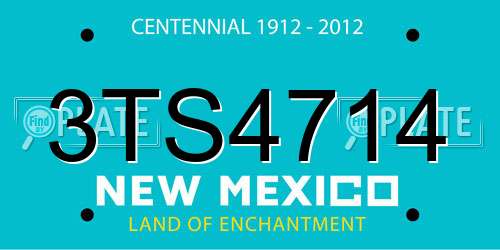 3TS4714 New Mexico License Plate
