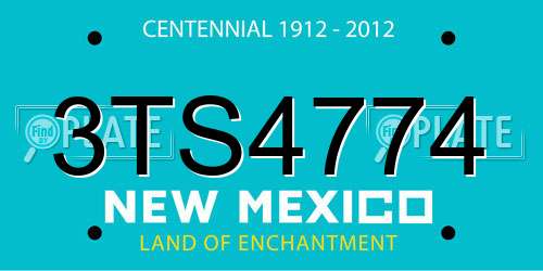 3TS4774 New Mexico License Plate