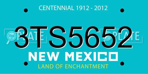 3TS5652 New Mexico License Plate