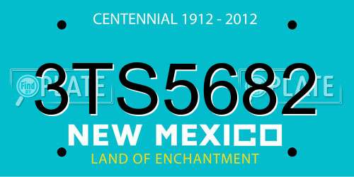 3TS5682 New Mexico License Plate