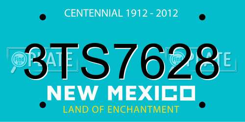 3TS7628 New Mexico License Plate