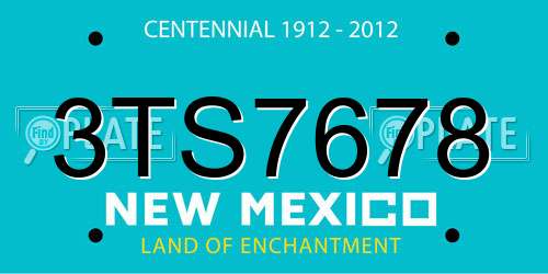 3TS7678 New Mexico License Plate
