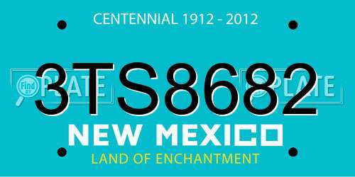 3TS8682 New Mexico License Plate