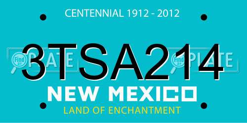 3TSA214 New Mexico License Plate