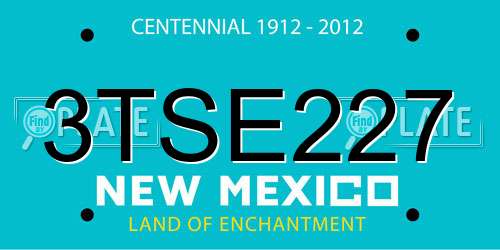 3TSE227 New Mexico License Plate
