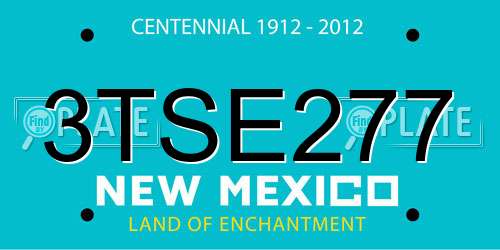 3TSE277 New Mexico License Plate