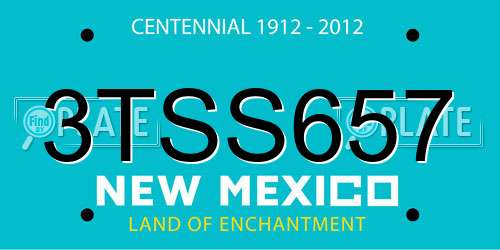3TSS657 New Mexico License Plate