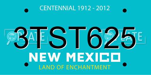 3TST625 New Mexico License Plate