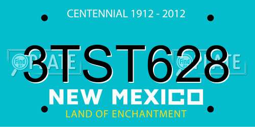 3TST628 New Mexico License Plate
