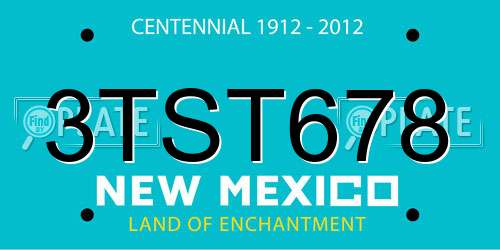 3TST678 New Mexico License Plate