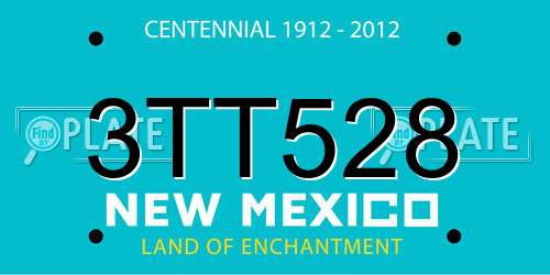 3TT528 New Mexico License Plate