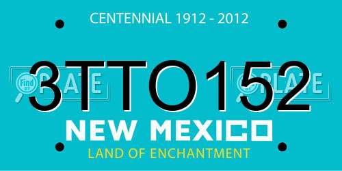3TTO152 New Mexico License Plate
