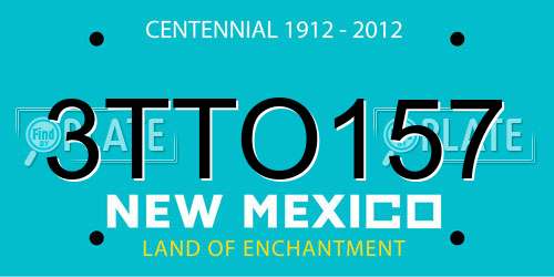 3TTO157 New Mexico License Plate