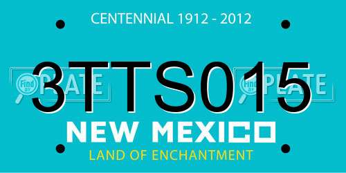3TTS015 New Mexico License Plate